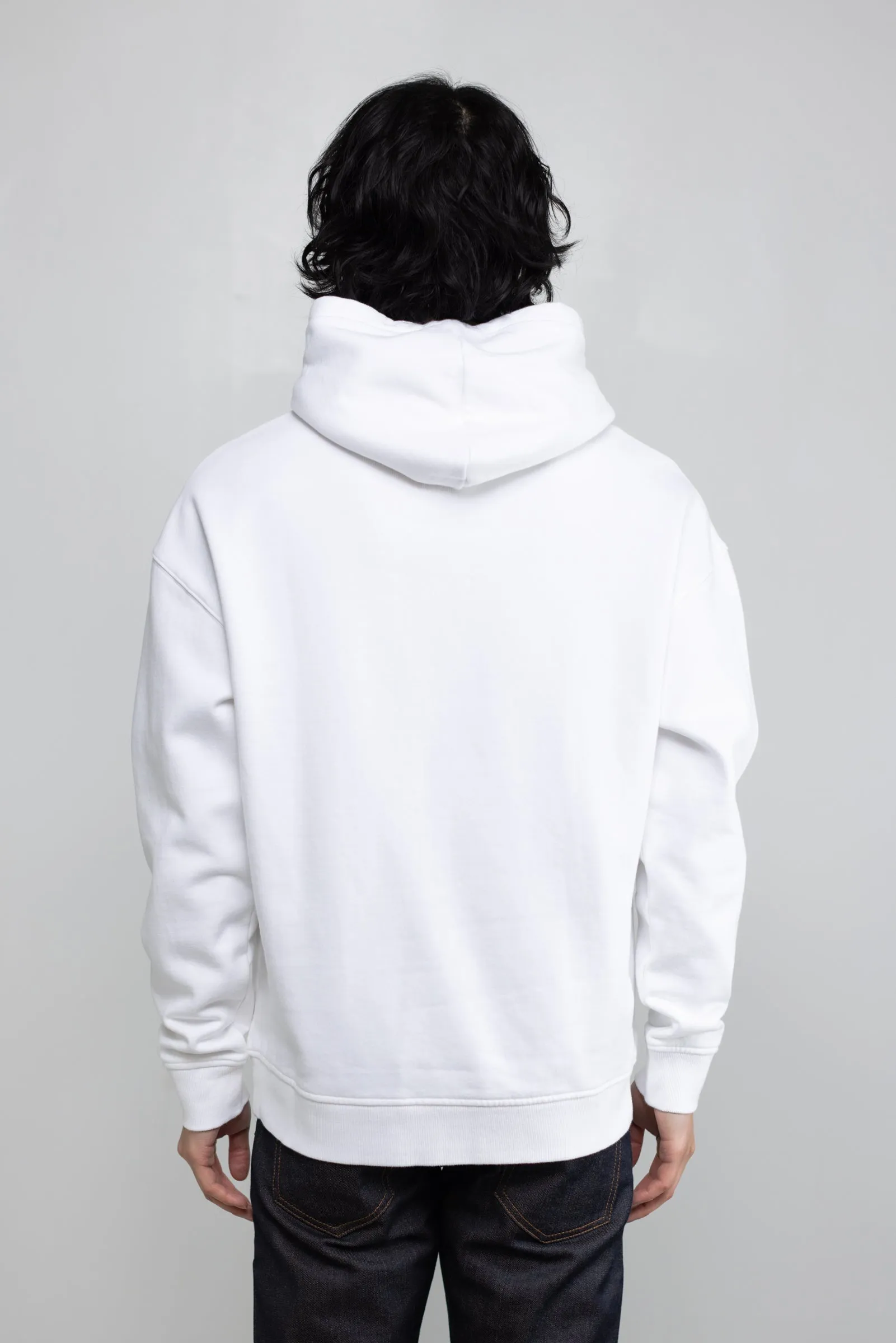 NS2173-2 Cotton Fleece Pullover Hoodie in White