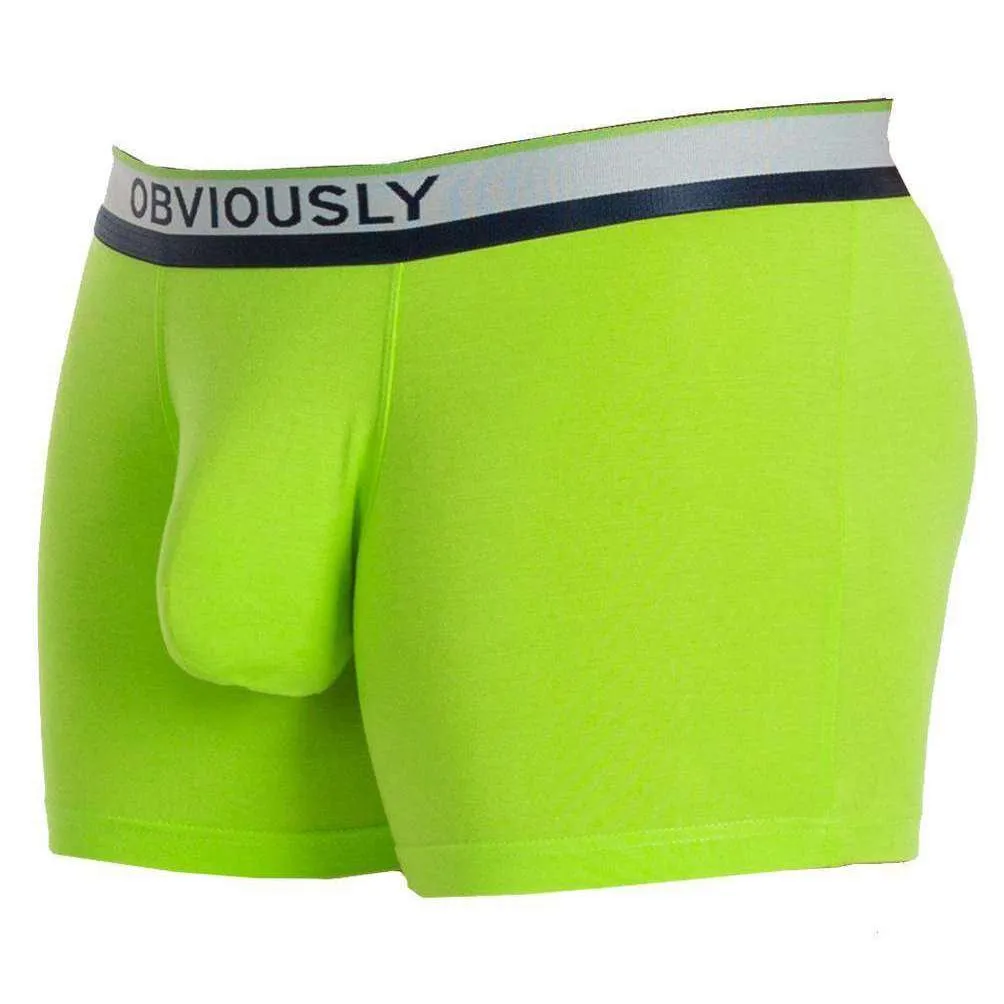 Obviously PrimeMan AnatoMAX Boxer Brief 3inch Leg - Lime Green