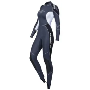 Open Box ScubaPro 0.5mm Profile Steamer Womens Wetsuit - Black / Gray / White Small