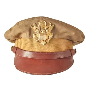 Original U.S. WWII US Army Officer’s Crusher Cap by Luxenberg Of New York With Luxenberg Cap Eagle