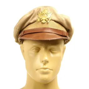 Original U.S. WWII USAAF Named Officer Crush Cap