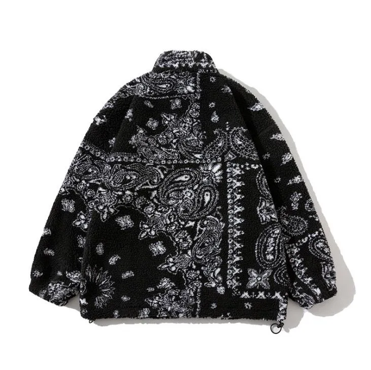 oversize cardigan Jackets man casual Bandanna Man jacket loose Lamb cashmere women Men coat fleece winter men's coats