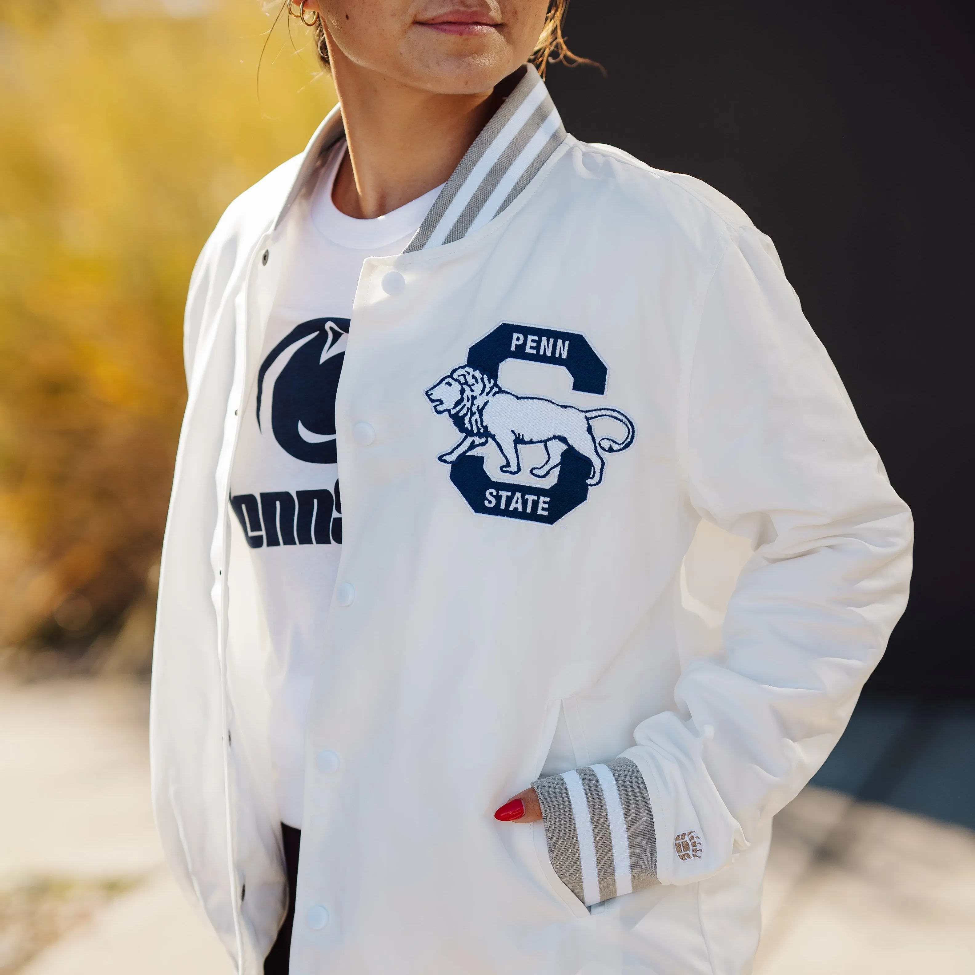 Penn State Nittany Lions White Out Bomber Jacket