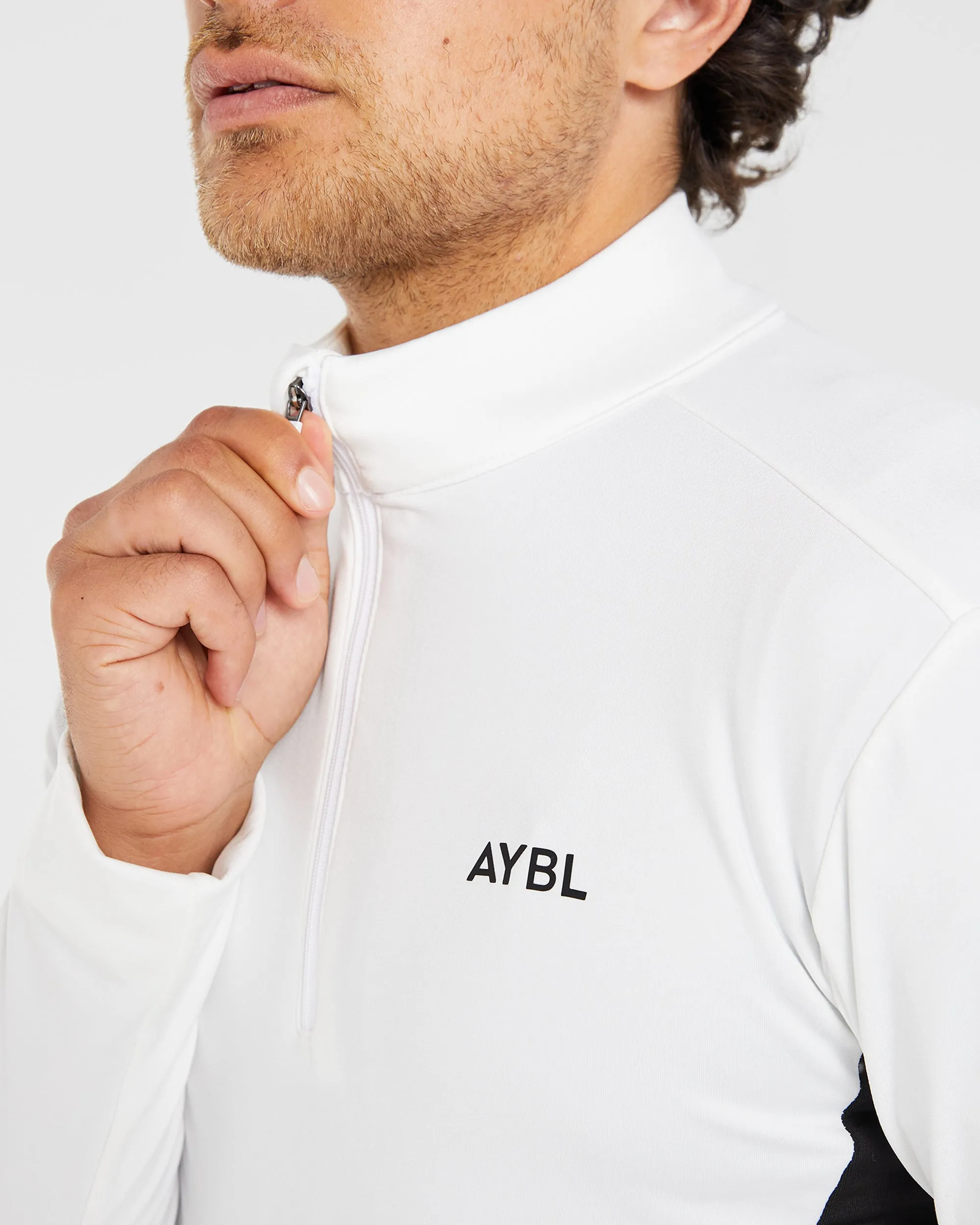 Performance 1/4 Zip Pullover - White