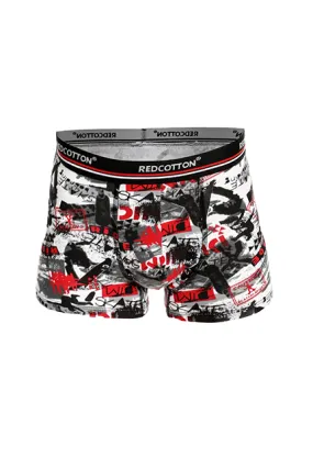 Printed Men's Boxer - Red