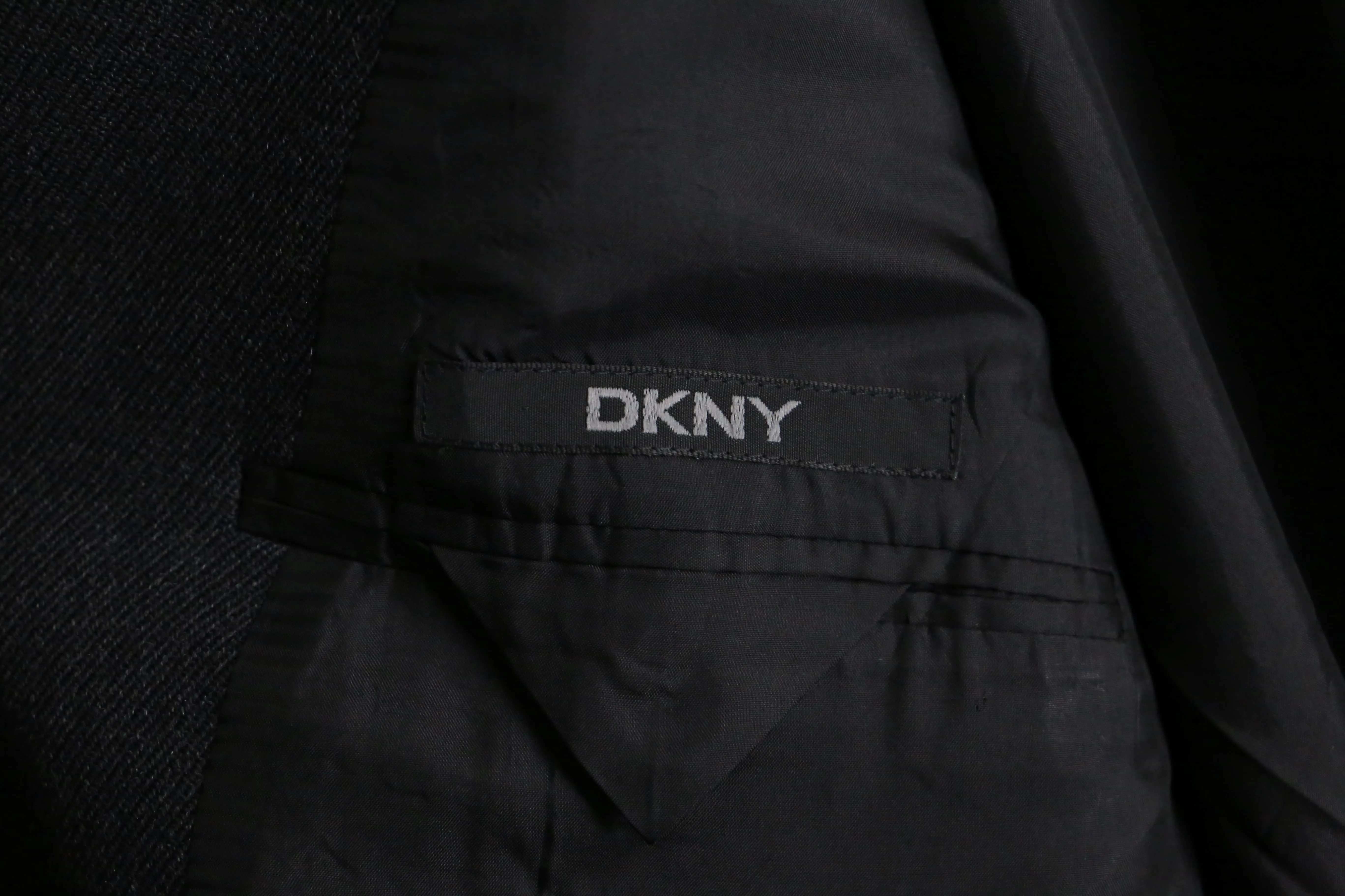 "DKNY" wool single chester coat