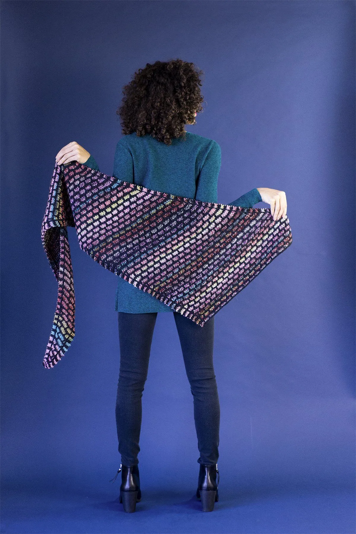 Rainbow Bricks Shawl