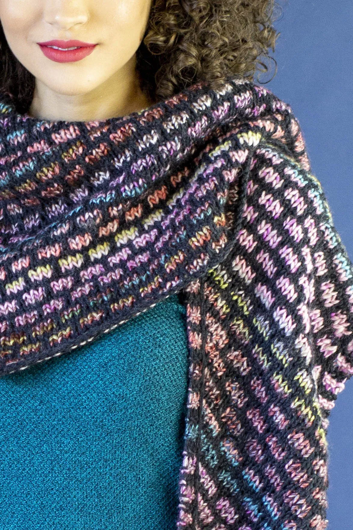 Rainbow Bricks Shawl