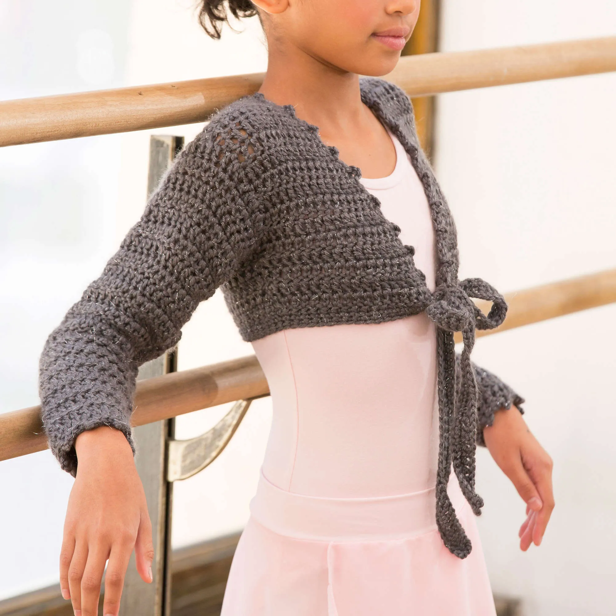 Red Heart Crochet At The Barre Shrug