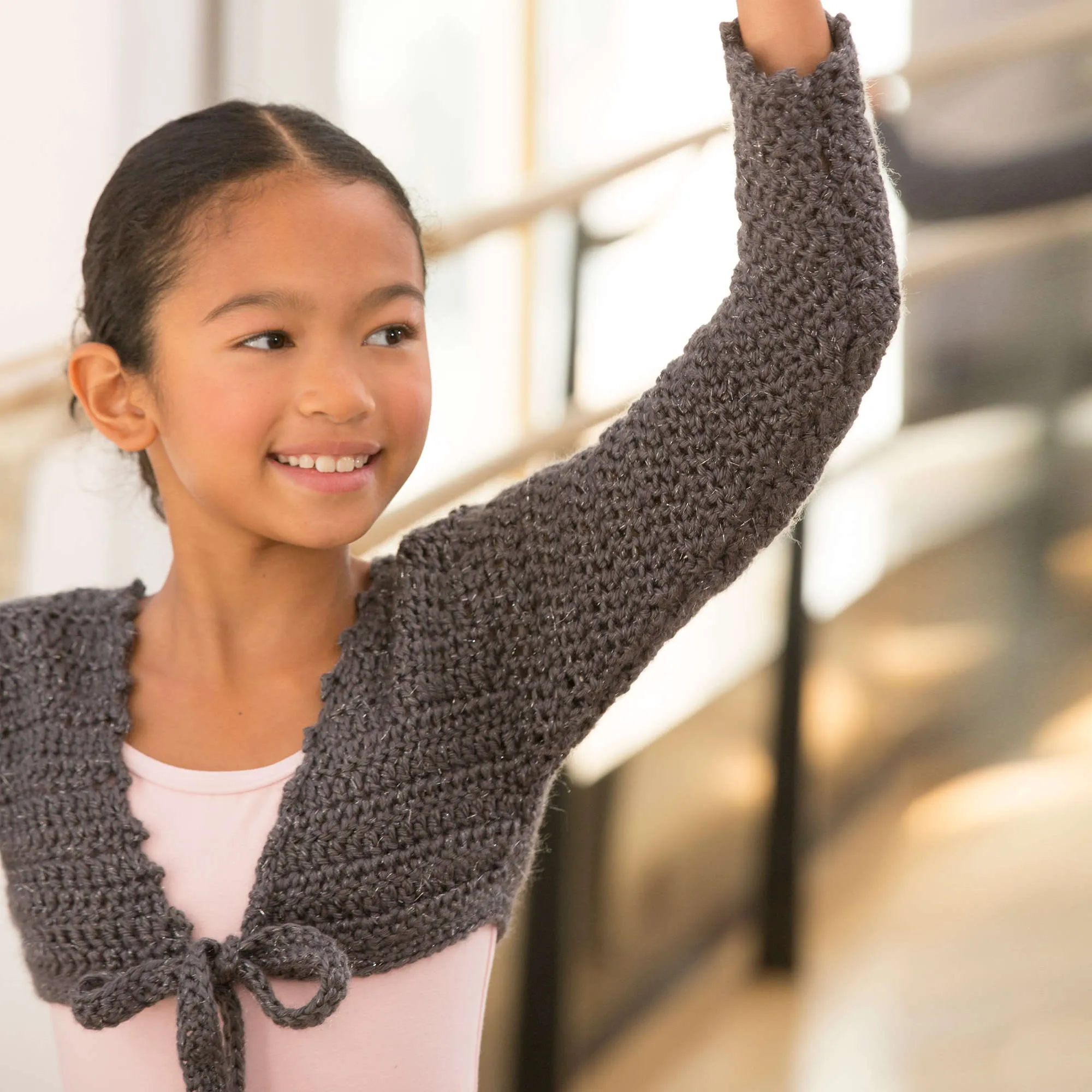 Red Heart Crochet At The Barre Shrug