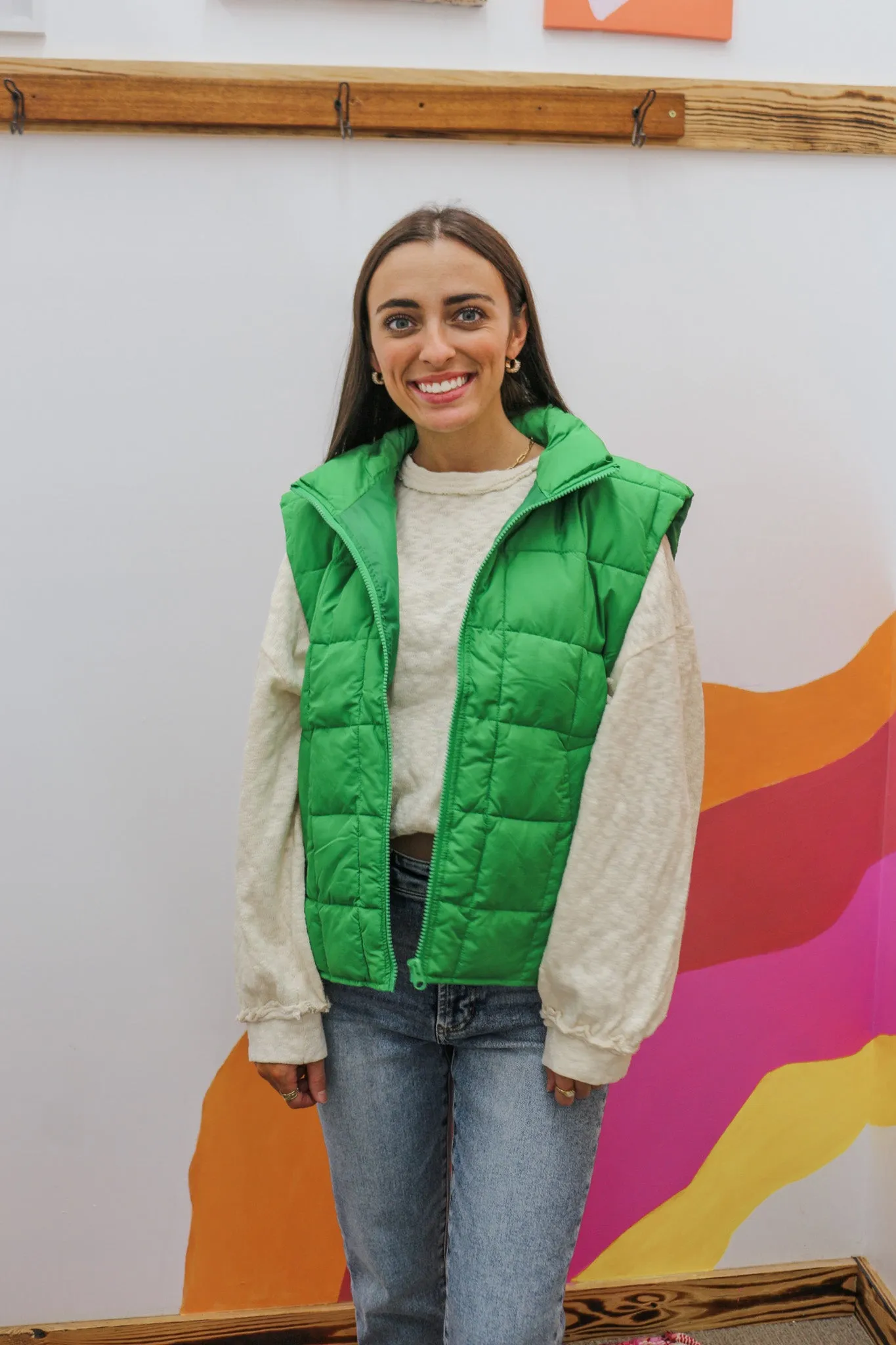 Sacred Heart Puffer Vest -3 Colors