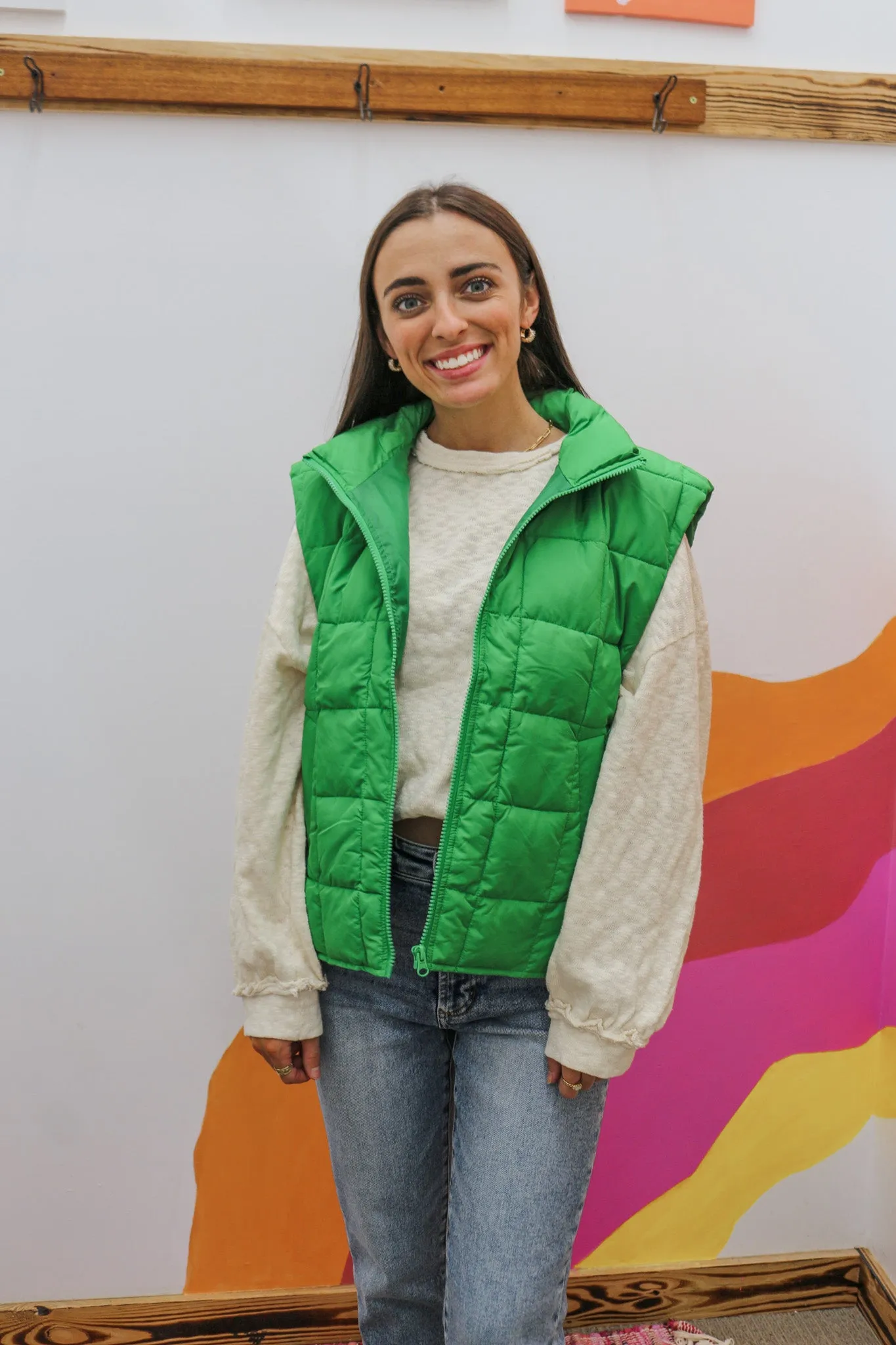 Sacred Heart Puffer Vest -3 Colors