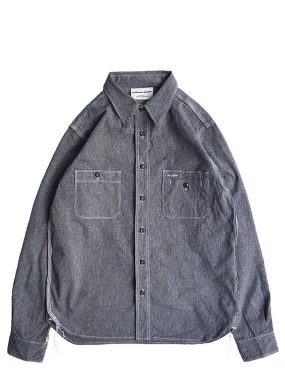 Samurai Jeans Twisted Black Heather Selvedge Chambray Shirt