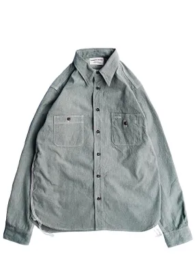 Samurai Jeans Twisted Green Heather Selvedge Chambray Shirt