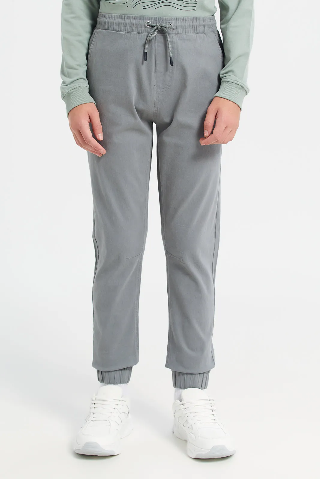 Senior Boys Grey Pull On Joggers