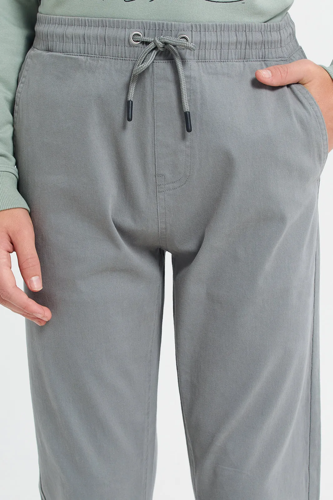 Senior Boys Grey Pull On Joggers