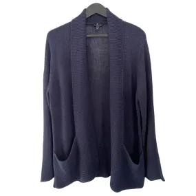 Shawl Collar Knitted Cardigan Navy SIZE S