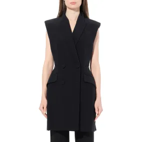 Sleeveless Bomber Jacket Dress in Black