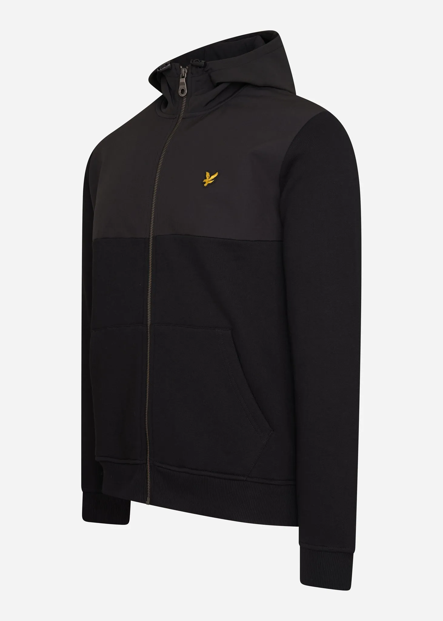 Softshell jersey zip hoodie - jet black