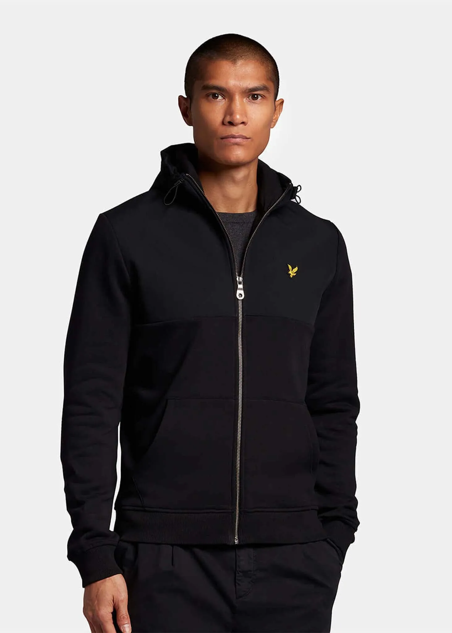 Softshell jersey zip hoodie - jet black