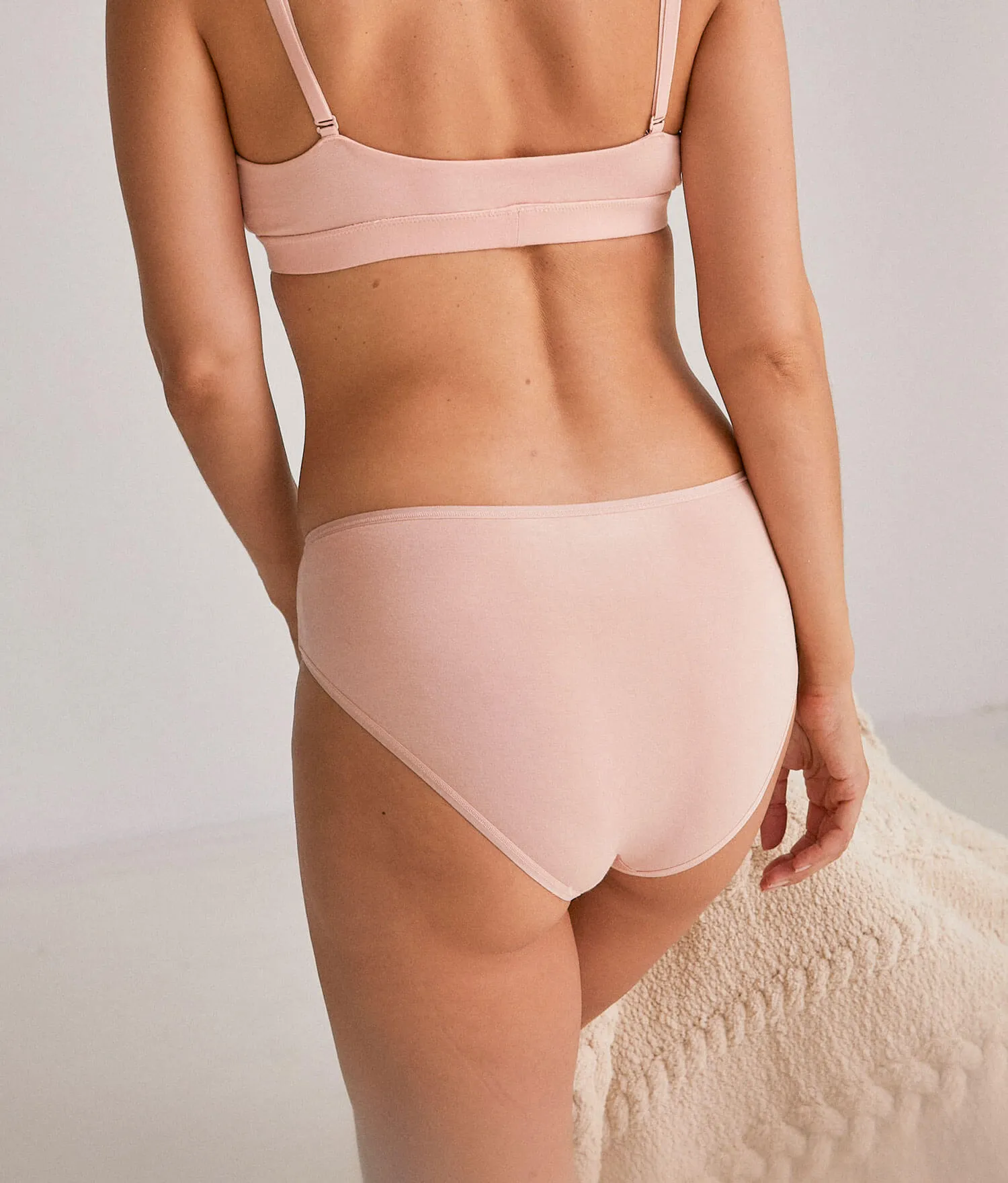 The High Waist Hipster Panty - Bamboo Jersey - Blush