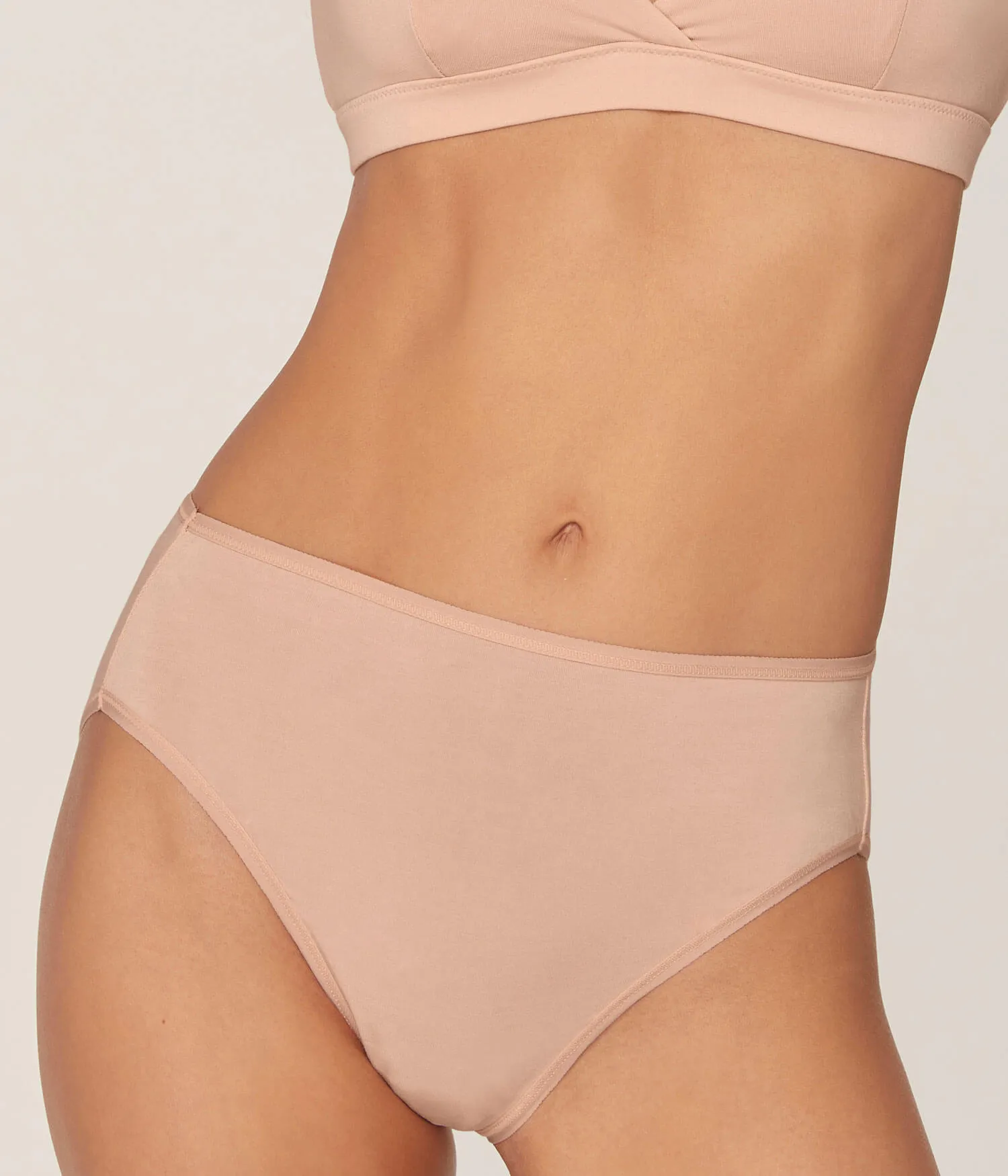 The High Waist Hipster Panty - Bamboo Jersey - Blush