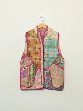 The Ladhiya Quilted Patchwork Kantha Vest