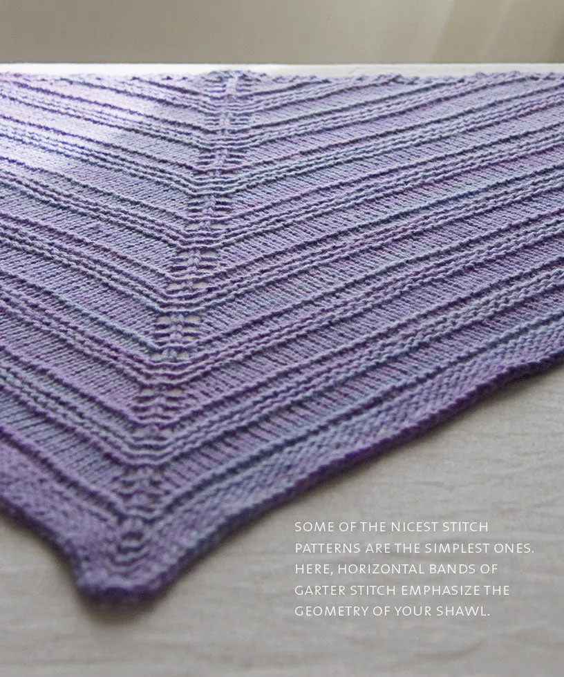 Triangular Shawls: Step by step guide with 2 patterns