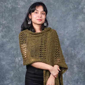 Turtle Green Shawl Knitting