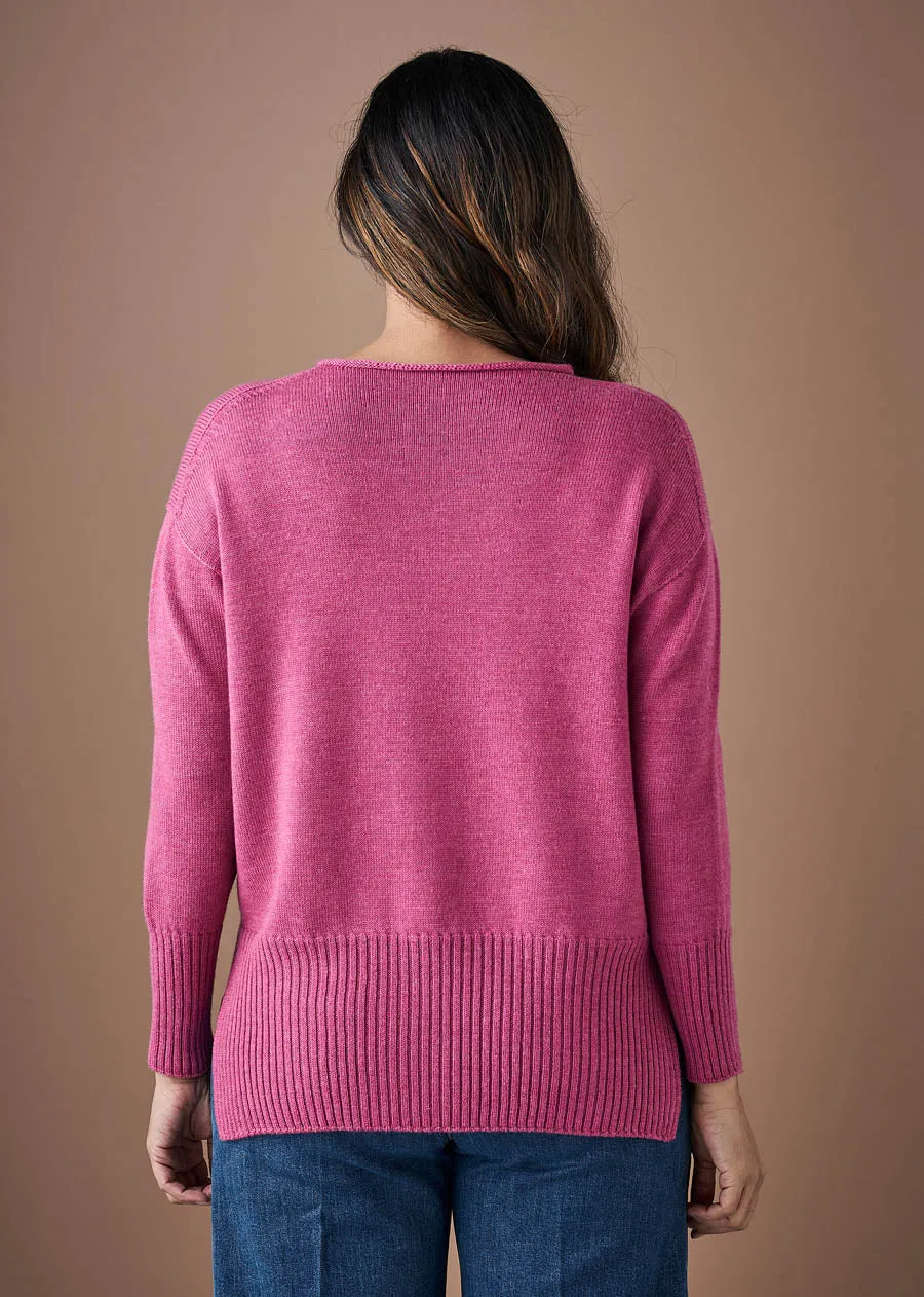 Uimi Hansel Crew Neck Jumper Raspberry