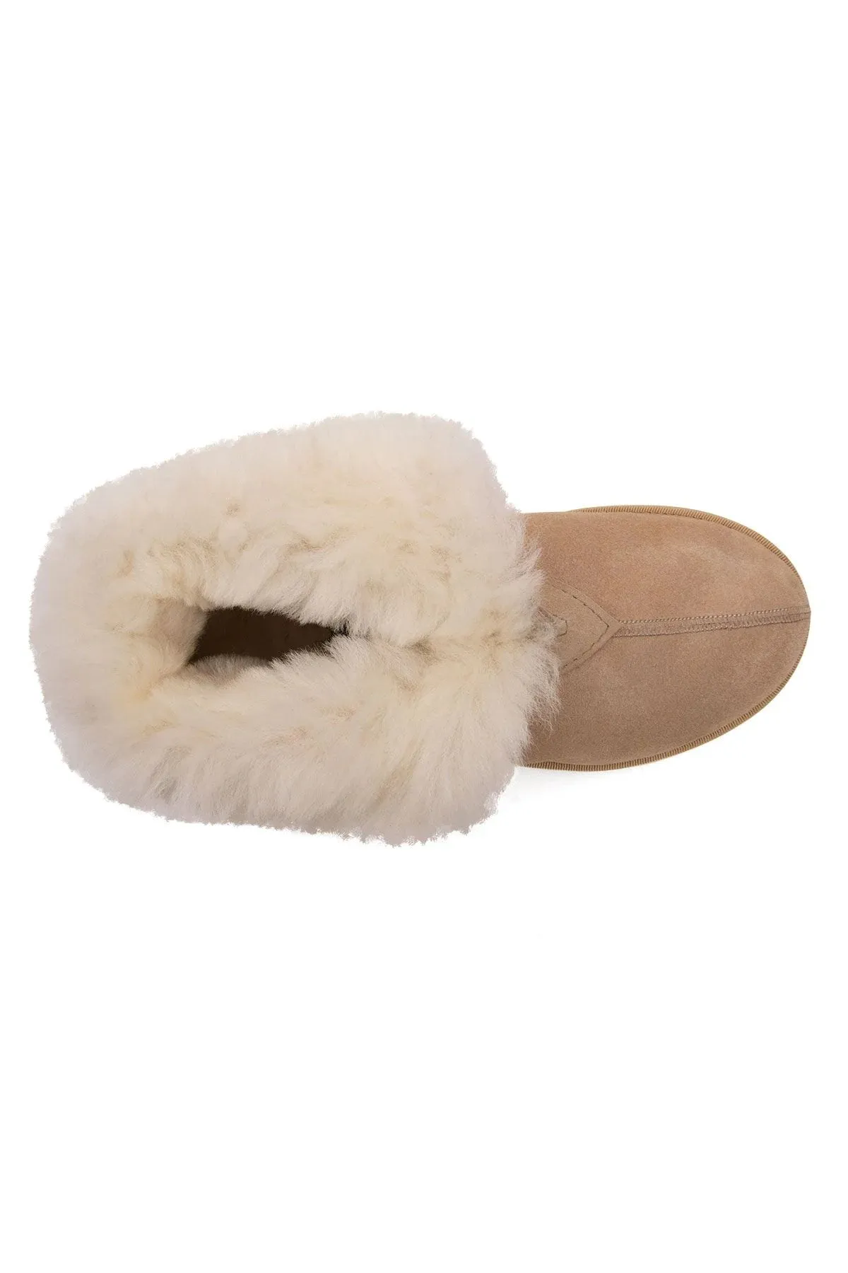 Unisex Fudnap 191200 Beige with Genuine Suede Fur Inside