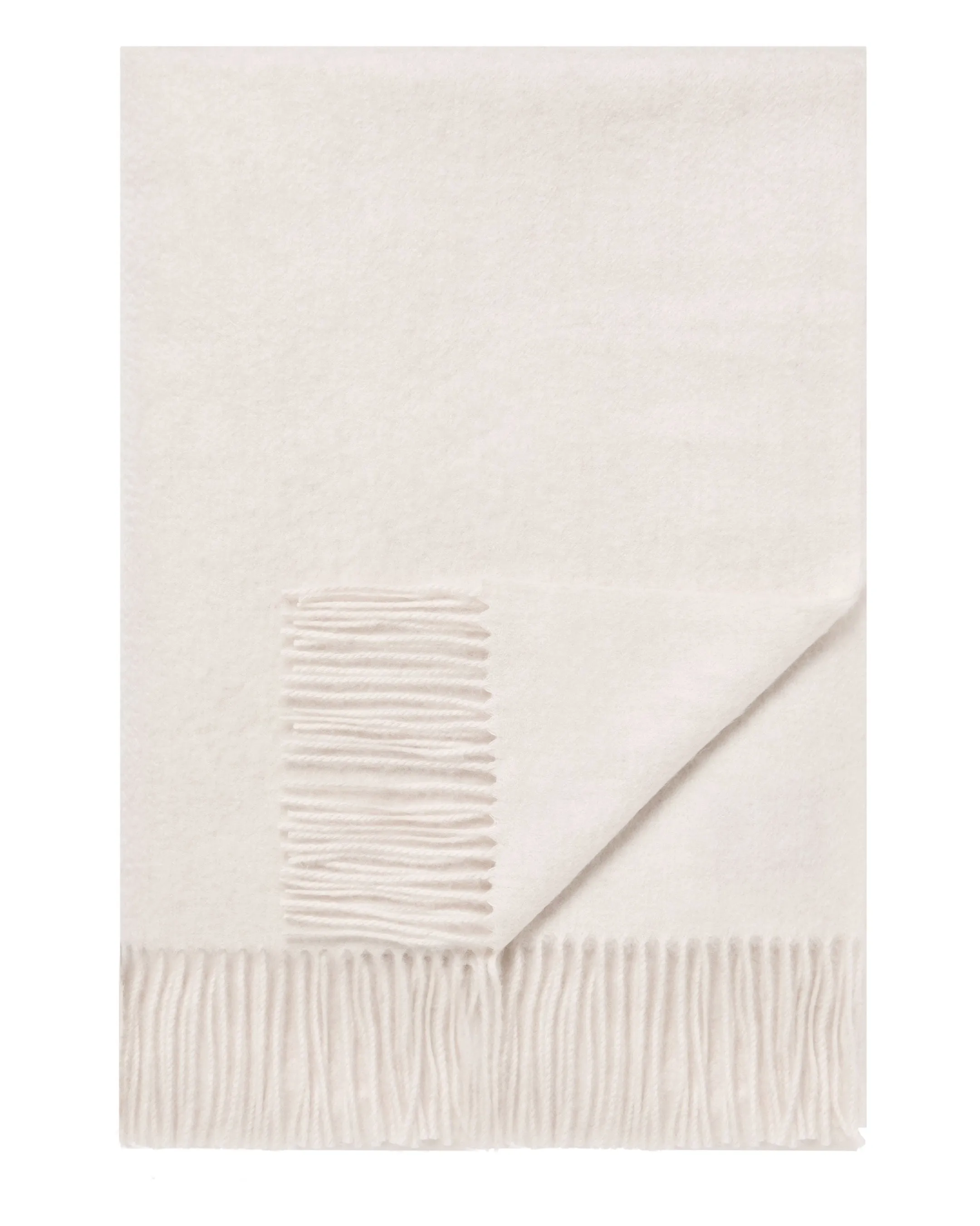 Unisex Woven Cashmere Blanket Frost White