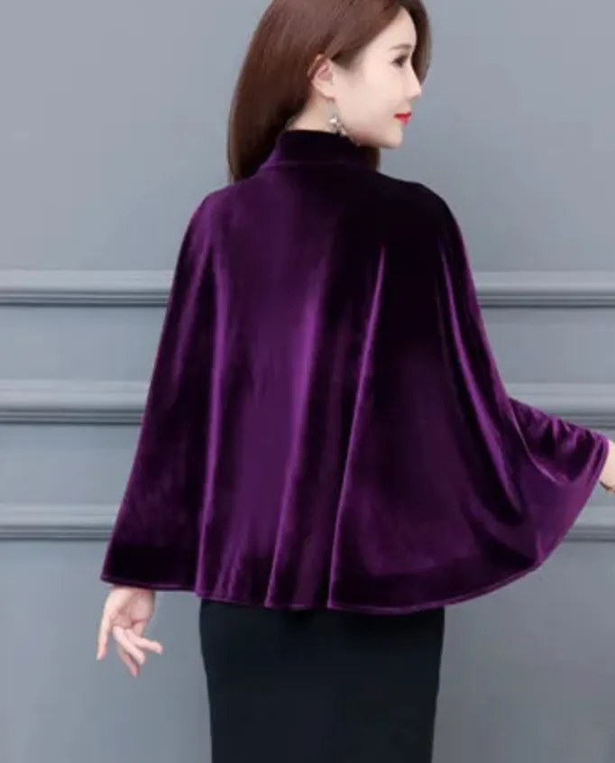 Velvet Wedding Party Wrap Mother Of Bride Cape