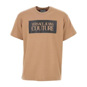 Versace Jeans Couture Printed Logo Brown T-Shirt