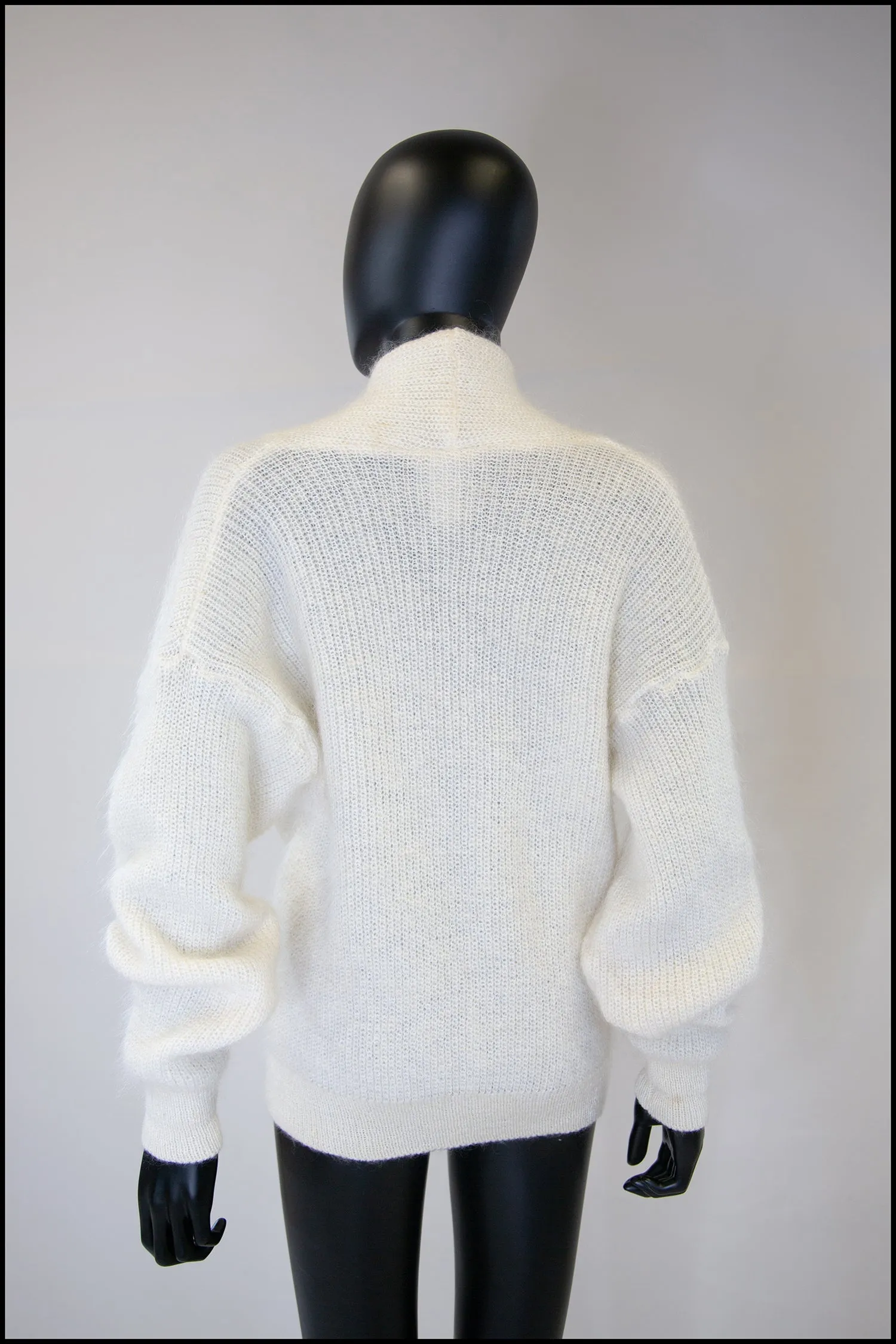 Vintage 1980s Cream Mohair Cardigan