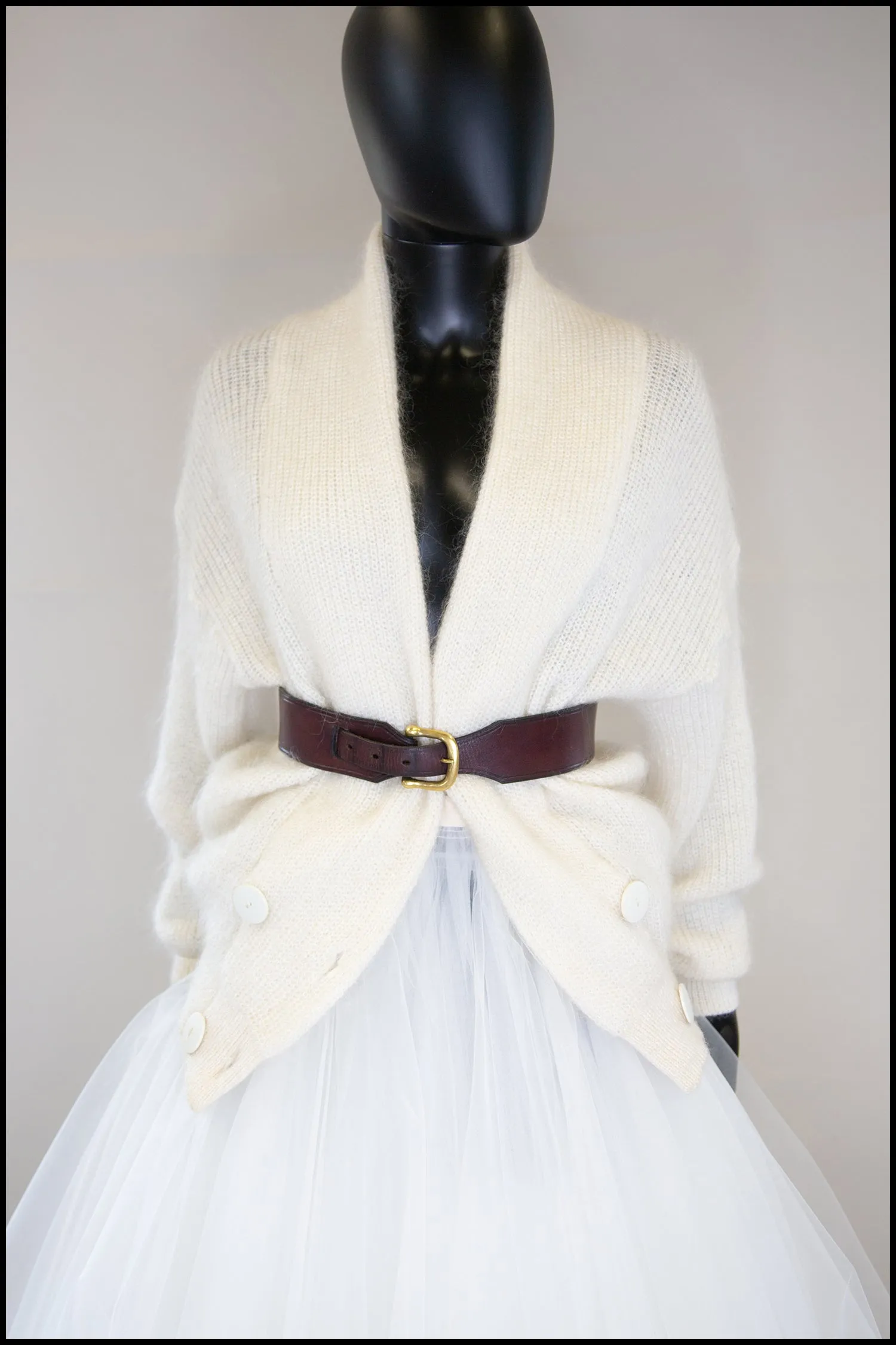 Vintage 1980s Cream Mohair Cardigan