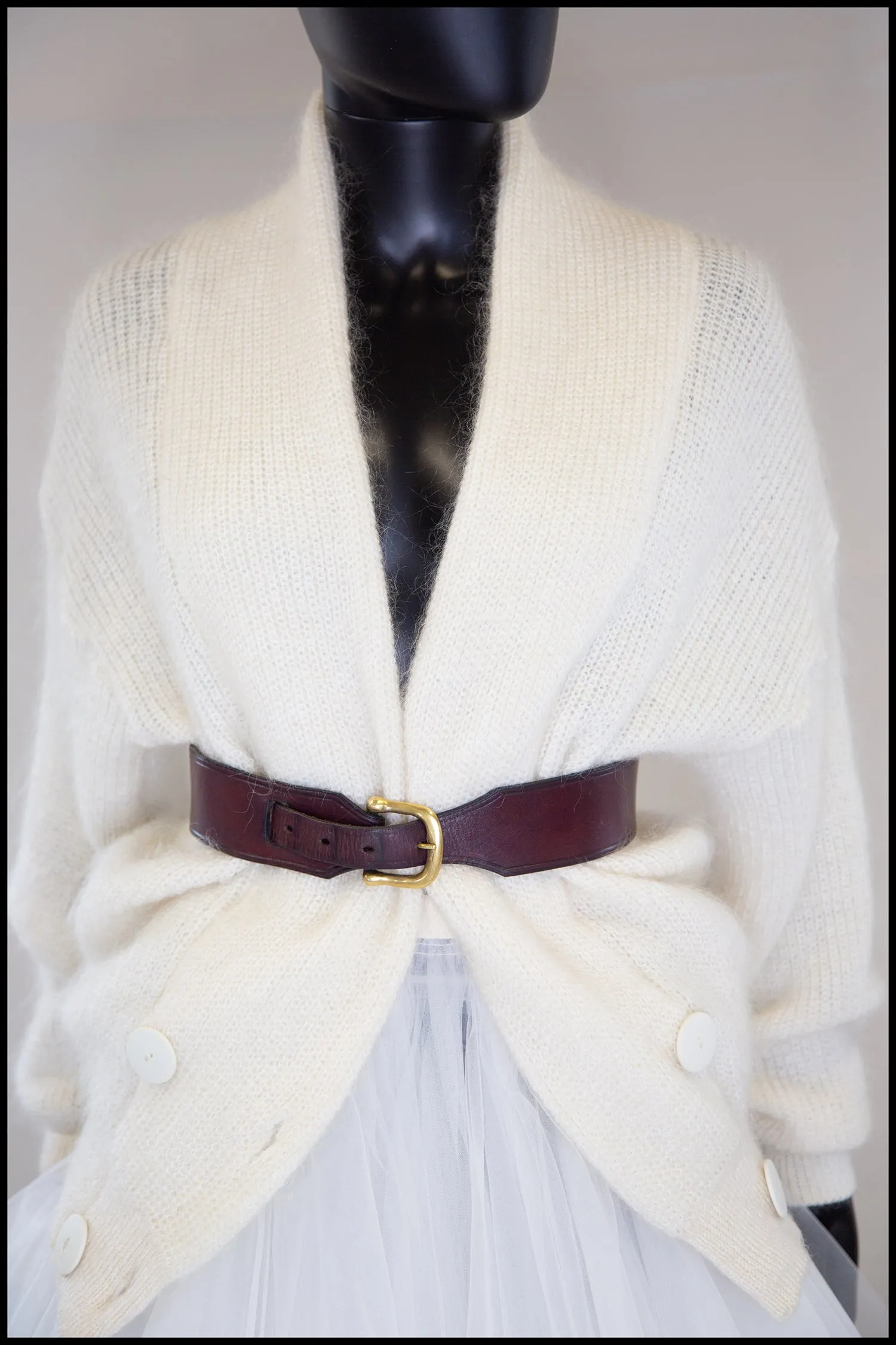 Vintage 1980s Cream Mohair Cardigan