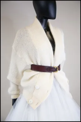 Vintage 1980s Cream Mohair Cardigan