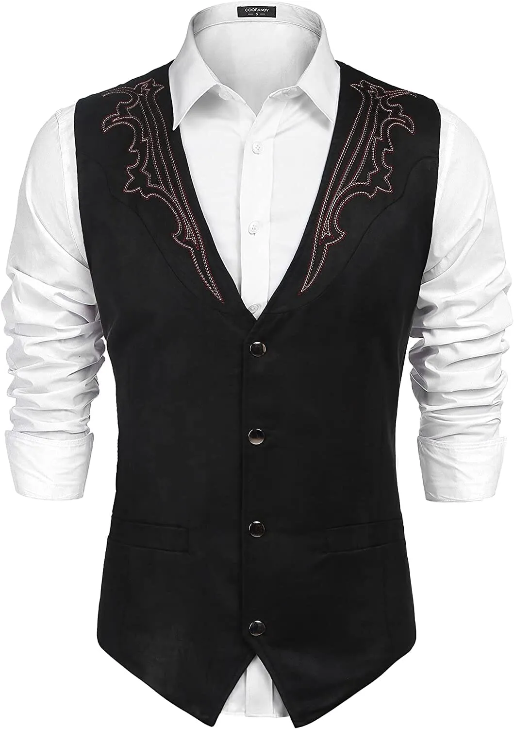 Western Suede Leather Vest Suit (US Only)