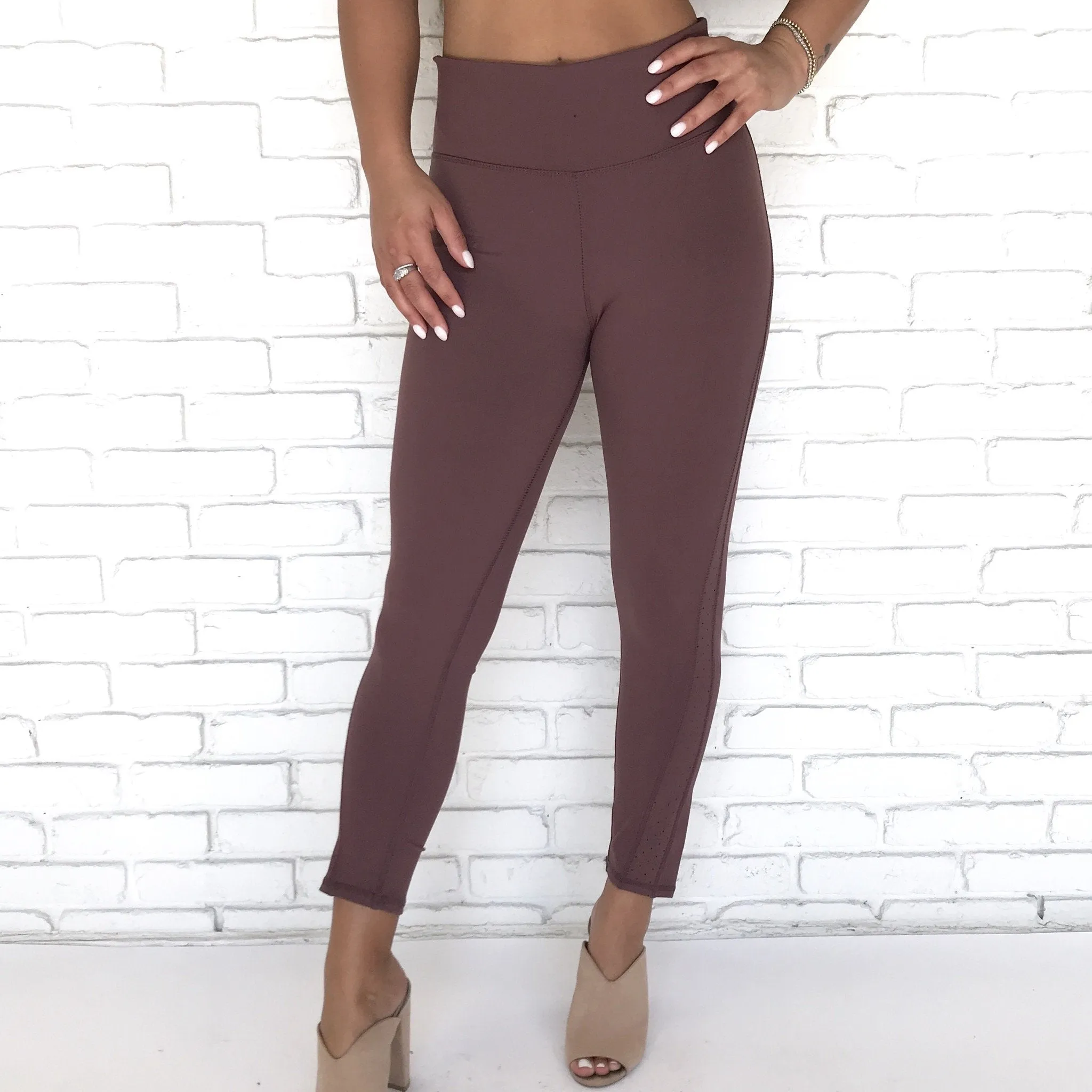 Work For It High Waist Plum Yoga Pants