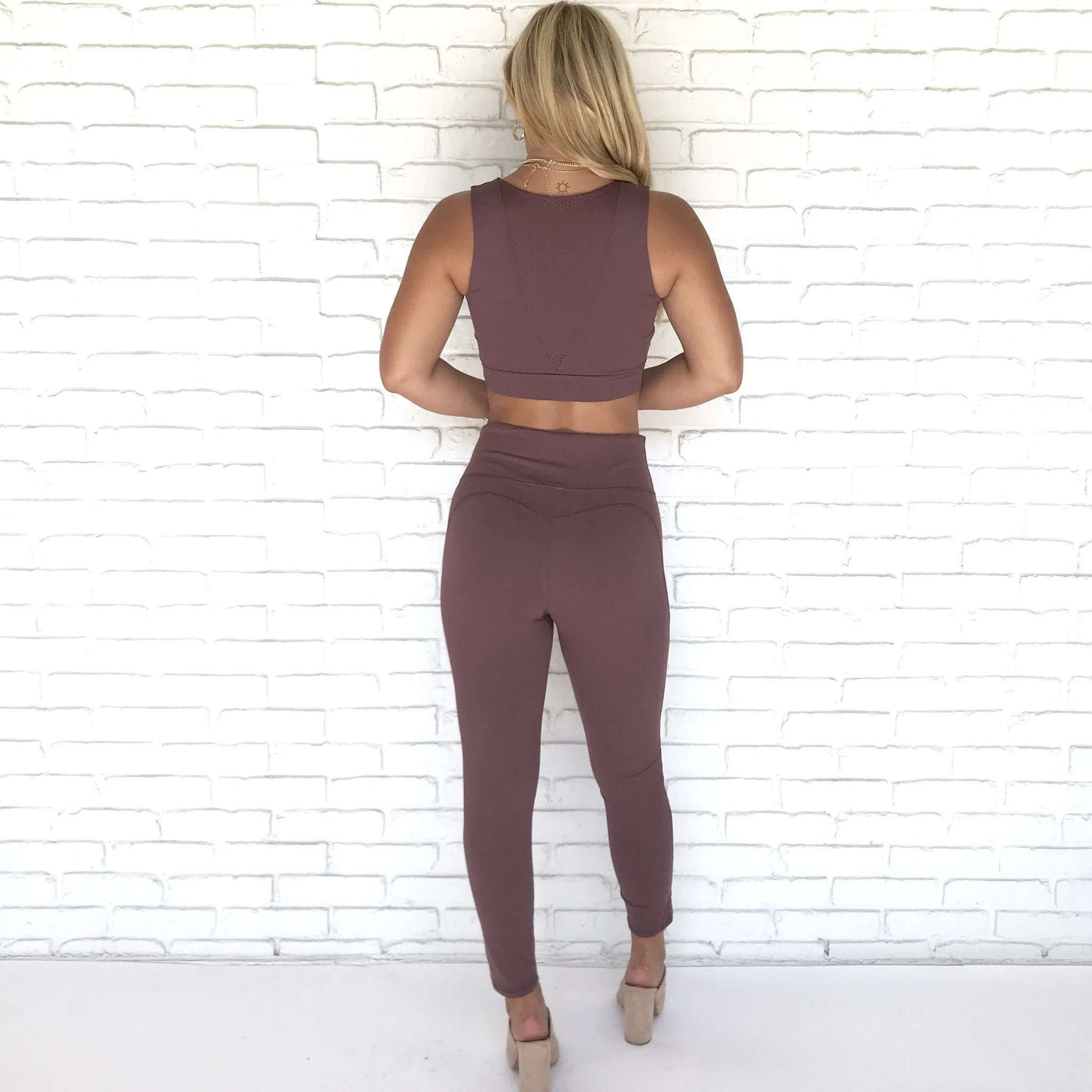 Work For It High Waist Plum Yoga Pants