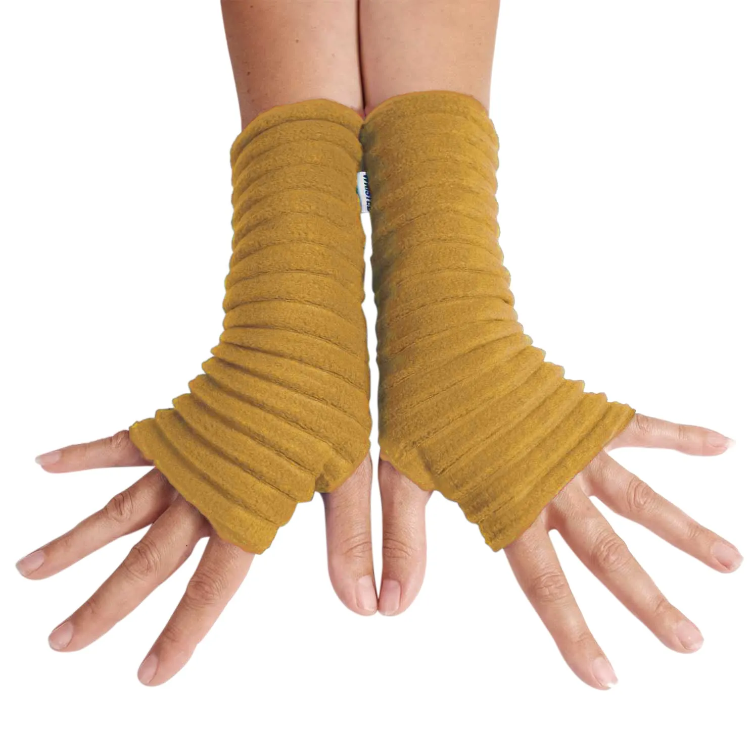 Wristees® Fingerless Gloves - Mustard yellow